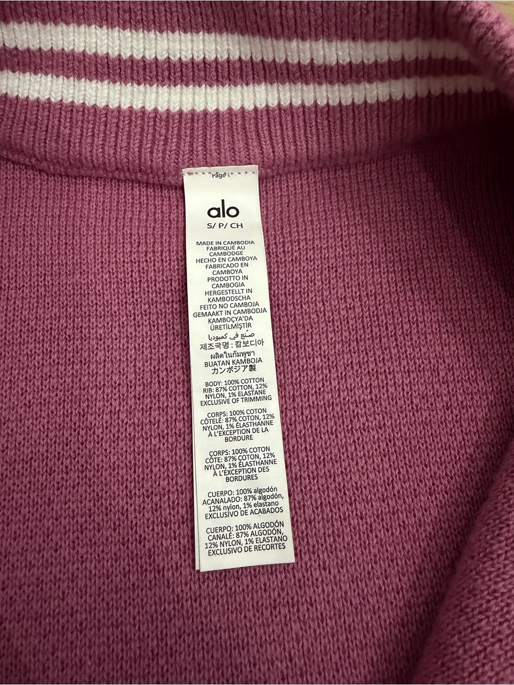 Alo tennis club full zip jacket pink wild rose - Picture 3 of 4